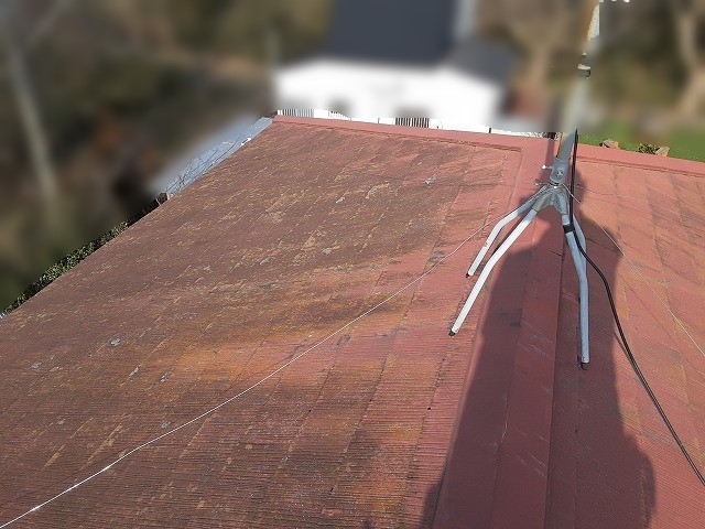 鹿嶋市スレート屋根の劣化症状